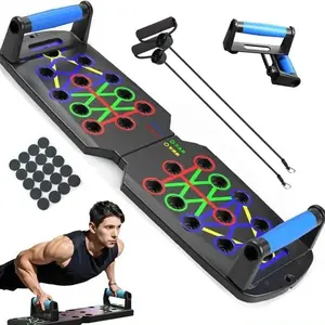 Push Up Board Training Set with 30 Holes Pull Bar Chest & Abdominal Muscle Equipment for Men Women Portable Upper Body Strength Workout Machine