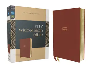 NIV, Wide Margin Bible (A Bible that Welcomes Note-Taking), Leathersoft, Brown, Red Letter, Comfort Print by Zondervan [Leatherbound Book]