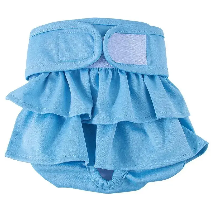 Breathable Reusable Female Dog Diapers for Heat, High Waisted washable Pet Skirt with Adjustable Straps, Comfortable Absorbent Layer