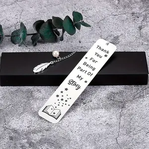 Metal Bookmark, 1 Count Unique Letter Pattern Bookmark, Book Page Label, Reading Accessories for Home School Office Dormitory