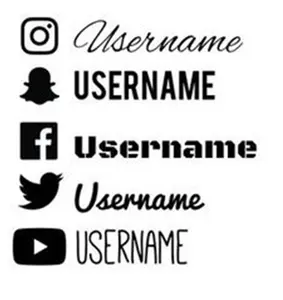 Custom Social Media Decal - 2 pack