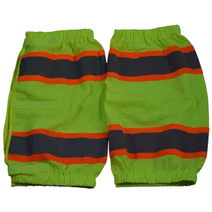 212 MAIN Women's Reflective Leggings - Petra Roc LMGO-CE, 2x18 in. ANSI Class E Lime Mesh & Orange Contrast, Adjustable Cloth Hook-and-Eye Closures, 1 Size, Fashion Activewear for Casual/Office Outfits, Athletic
