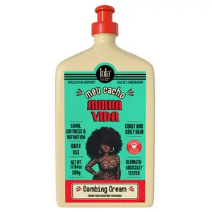 Lola From Rio - Meu Cacho Minha Vida Super Detangling Combing Cream for Soft, Bouncy, Moisturized, Defined Curls and Waves 17.6 Fl Oz