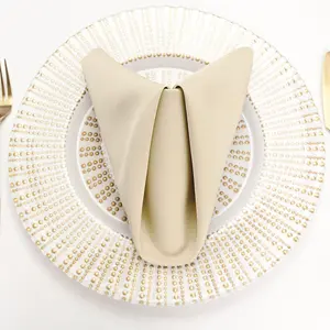 20 in. Polyester Napkins 1 Dozen Soft Durable Stain Resistant Tableware for Dinner Kitchen Cutlery Sets Modern Elegant Practical