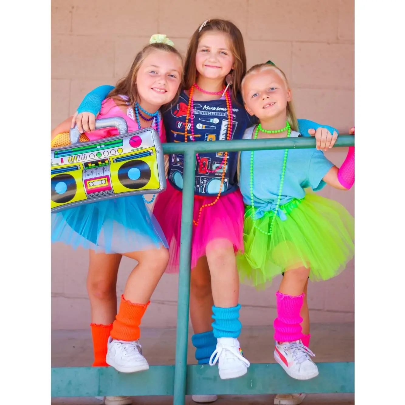 All 80s Tutu Costume Outfit for Kids, Adults, Plus Size - 4 Piece Dress Up Set, Dance Party Decade Day 1980's Theme, Halloween Costume, Costume Ideas