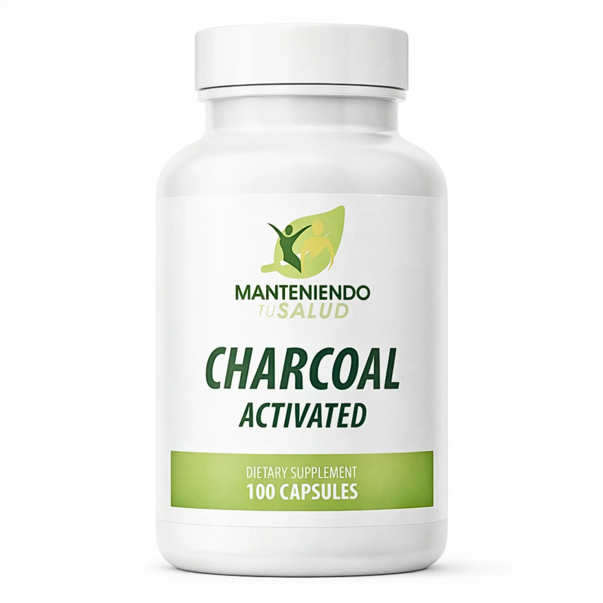 Manteniendo Tu Salud Charcoal Activated 620mg 100 Capsules Natural Digestive Support Supplement for Health & Fitness Dietary for Digestive Health