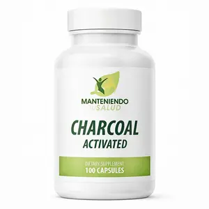 Manteniendo Tu Salud Charcoal Activated 620mg 100 Capsules Natural Digestive Support Supplement for Health & Fitness Dietary for Digestive Health