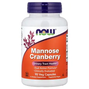 NOW Foods Mannose Cranberry, 90 Veg Capsules