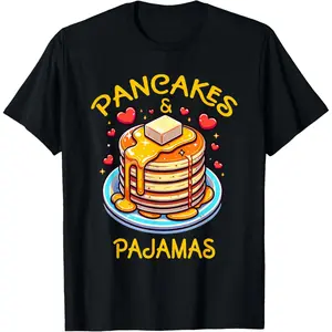 Pancakes & Pajamas - Adorable Breakfast T-Shirt