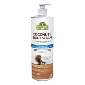 Coconut Body Cleanser & Moisturizer - Sulfate-Free, Natural, Hydrating Sensitive Skin Body Care with Nourishing Coconut Oil, Moisture-Locking Cleansing, Pleasant Scent for Daily Use