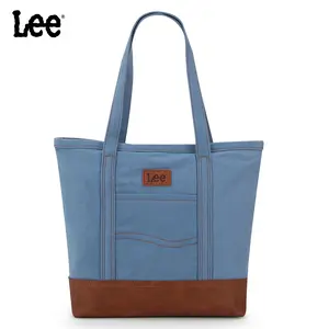 Montana West x Lee Tote Bag for Women Denim Canvas Top Handle Shoulder Purse Handbags with Multi-Pocket for Work Travel & Everyday Use