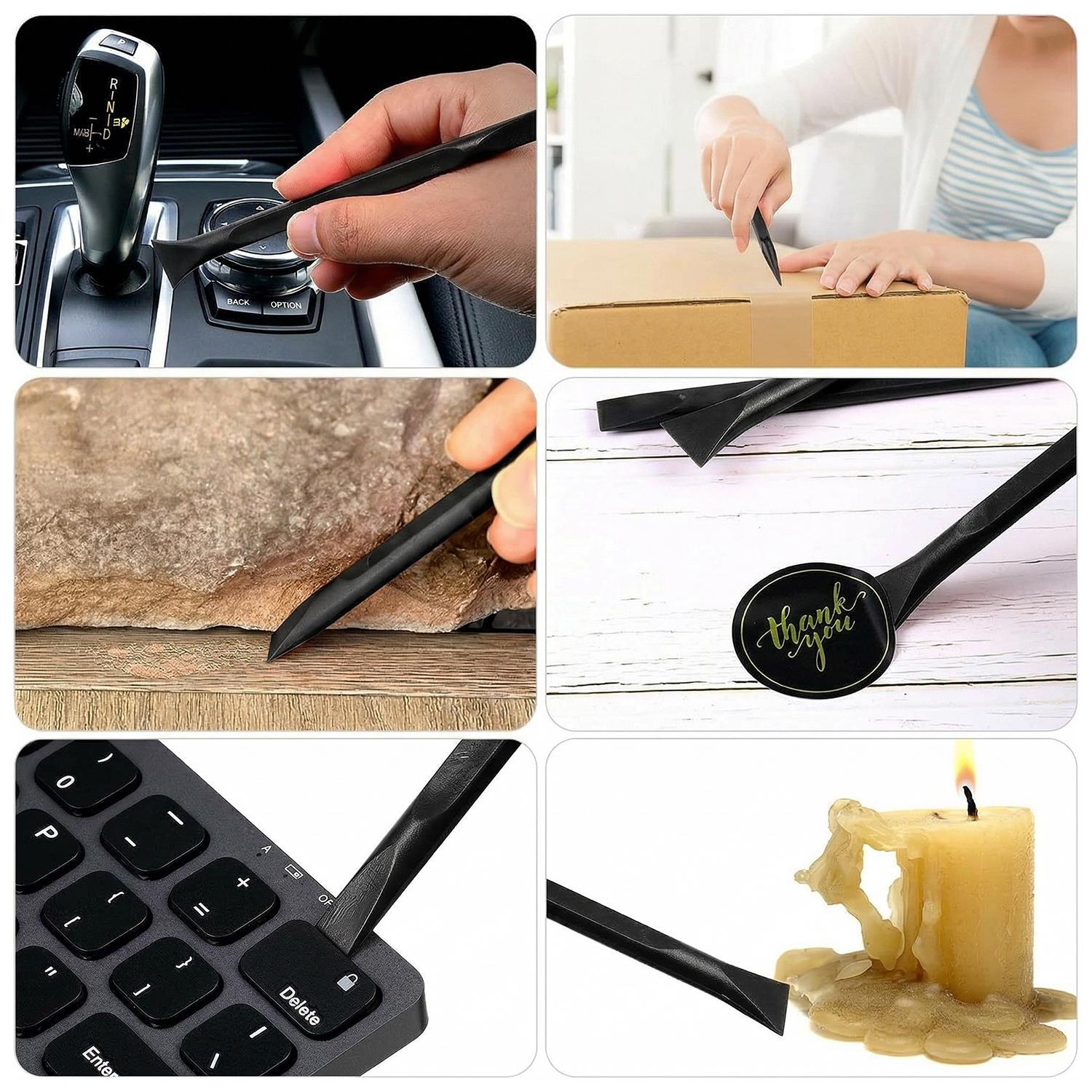 6PCS Scraper Small Plastic Scraper Tool, Multi-Purpose Scraper Non-Scratch Cleaning Tool, Used in Narrow Spaces and Gaps, Perfect for Removing Oil Stains, Labels, Food, Dirt, Paint