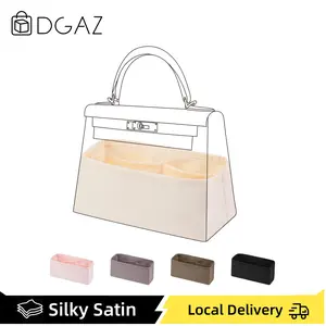 DGAZ Bag Organizer Insert For Kelly pochette/mini II /20/25/28/32/35/40/42/45 Bags, Silk Purse Organizer, Simplicity Handbag & Tote Organizer