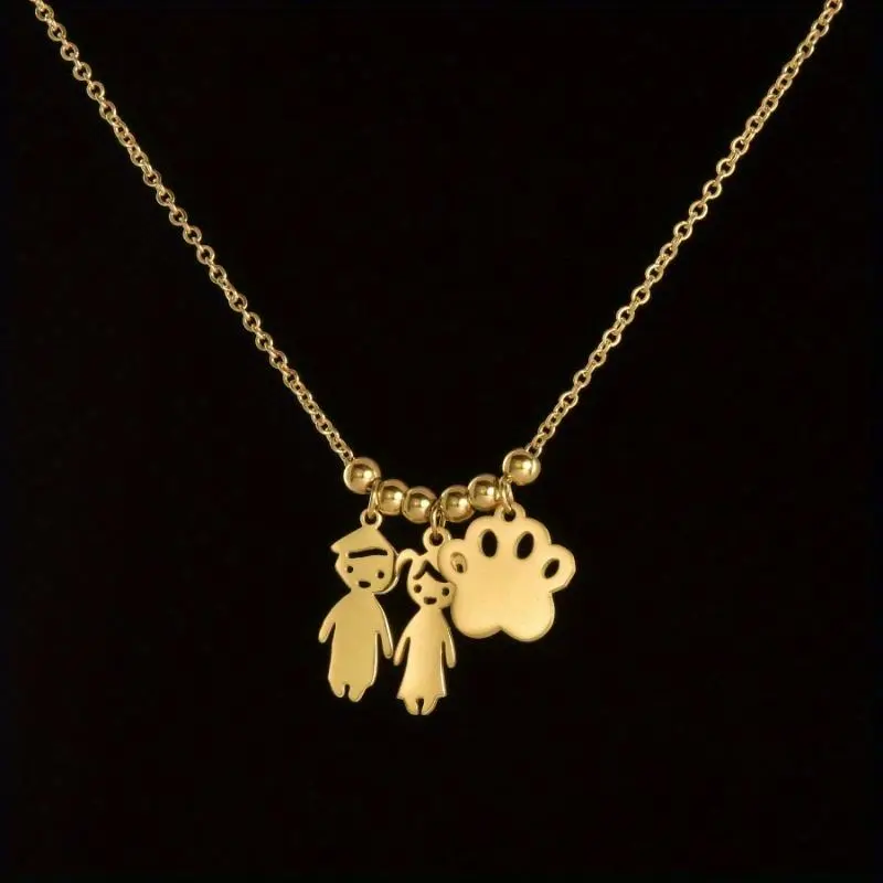 Mom boy cat paw print