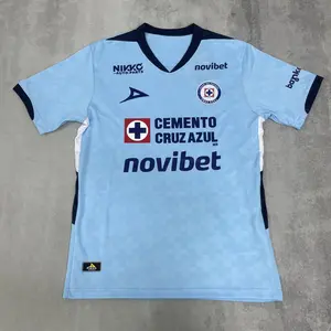 25 26 Mexico Cruz Azul Home Short Sleeve Top Goalkeeper Soccer Jersey Quick Dry Fan Edition LIGA MX
