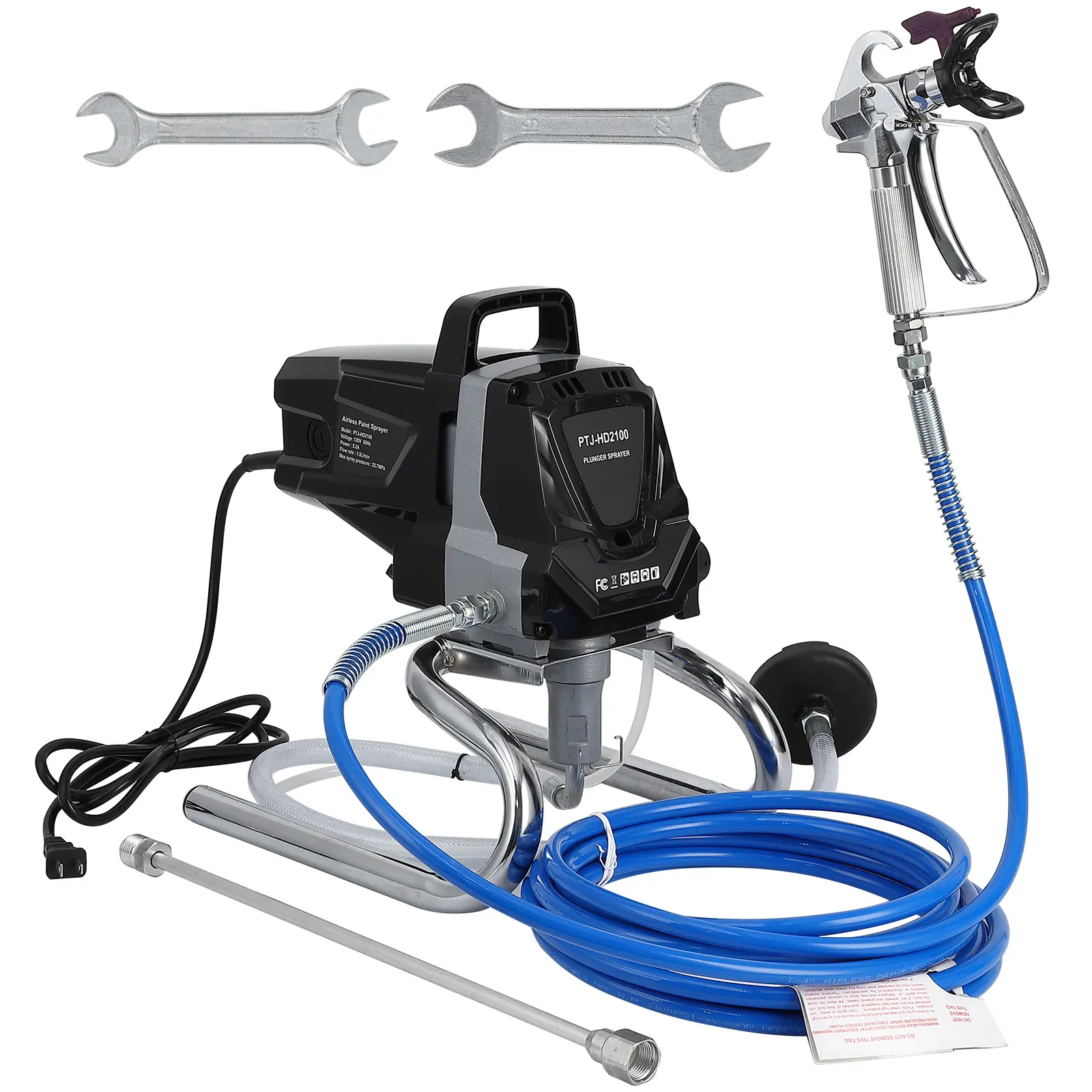 GARVEE 1010W Airless Paint Sprayer, 3000 PSI Electric Spray Tool, Thinning-Free Application with Low Overspray, 20-Inch Extension Rod for Interior and Exterior Walls, Fences & Furniture