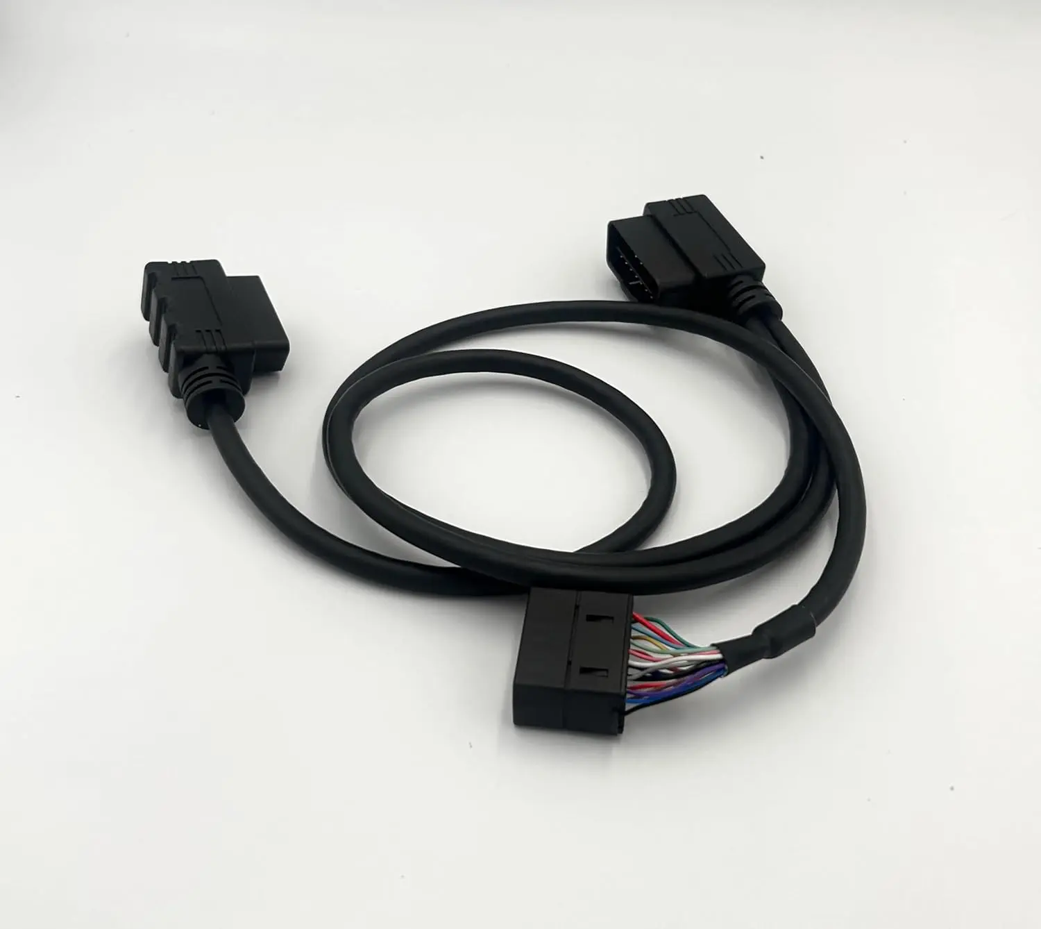 OBD Splitter Cable,OBDII Extension Cable, Male to  Female Car Diagnostic Extender Cord Adapter, Pin Right Angle