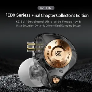 KZ EDZ In-Ear Monitor, Upgraded EDX Series IEM with Dual Damping System, HiFi Sound Isolation