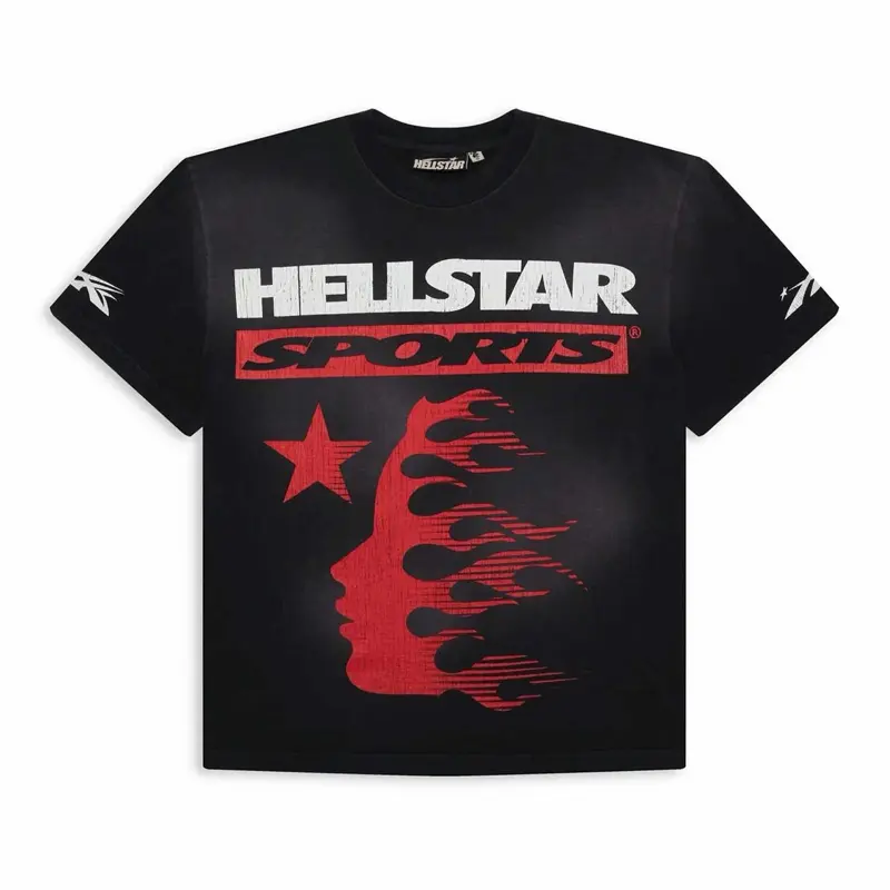Hellstar Black Sports Graphic T-Shirt