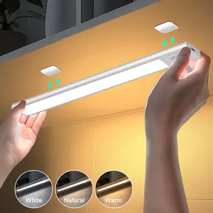 LED Motion Sensor Cabinet Light, 1 Count USB Rechargeable Magnetic Kitchen Night Light, Home Wireless Under Counter Closet Light for Wardrobe Stairs, Home Decor Light