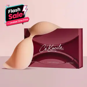 Cékacile Cleavage Bra - Seamless Sculpting Bra with Silicone Cups for Full Cleavage Reusable Matte Finish Ideal for Strapless & Backless Tops Womenswear Basic push Best Gifts for Girlfriends, Wife
