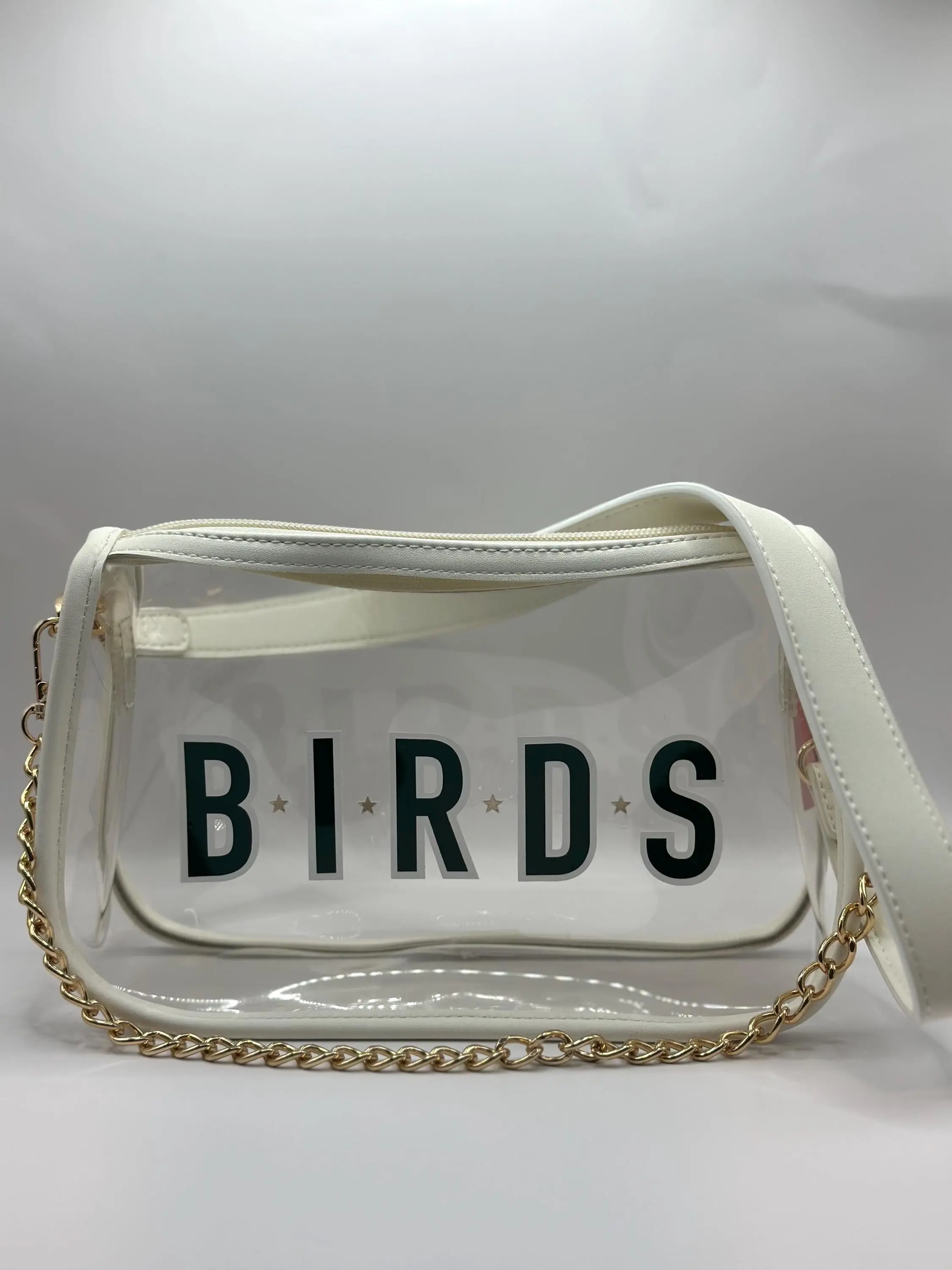 BIRDS White Convertable Crossbody Purse