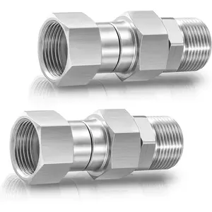Washer Swivel Fitting, etric 22 14 Thread, Stainless Steel, 4500 PSI, 2 count