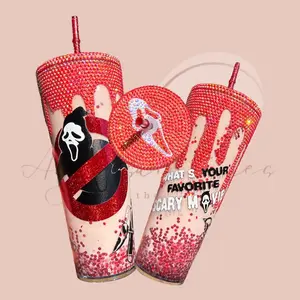 Ghostface Tumbler | Scream Starbucks Tumbler | Halloween Tumbler | Favorite Scary Movie Tumbler