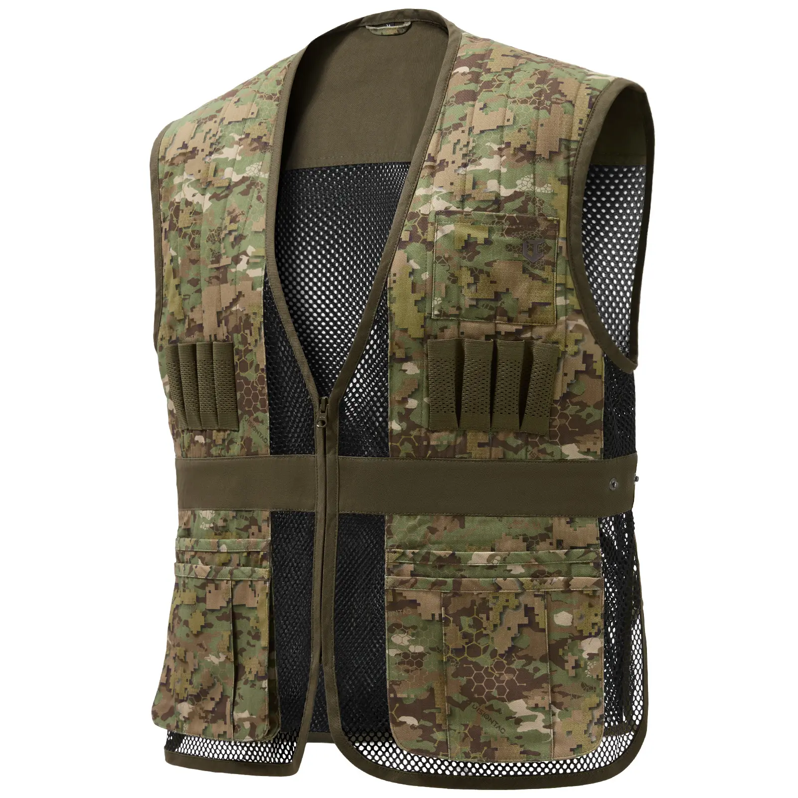 VisionTac Unisex Tactical Shooting Vest, Breathable with Movable Shoulder Pad, Snap Buttons & Adjustable Waistband for Skeet Trap Clay Shooting, Removable Pads, Unisex Wear