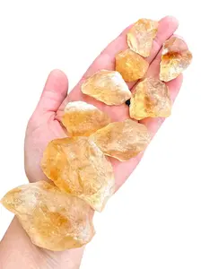 Raw Citrine Crystal (Treated) for Happiness, Abundance & Positivity- Semi-finished Natural Crystal