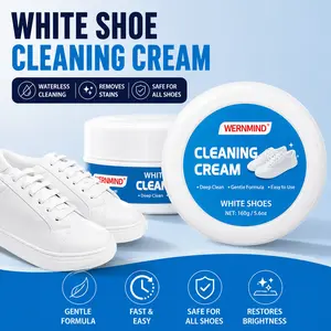 Multipurpose White Shoe Cleaning Cream - Sneaker Stain Remover, Deep Cleaner, Leather Care for Sneakers, Bags, Sofas