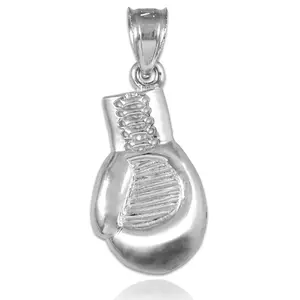 Claddagh Gold 925 Sterling Silver Boxing Glove Charm Sports Pendant