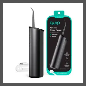 quip Rechargeable Cordless Metal Water Flosser - Black