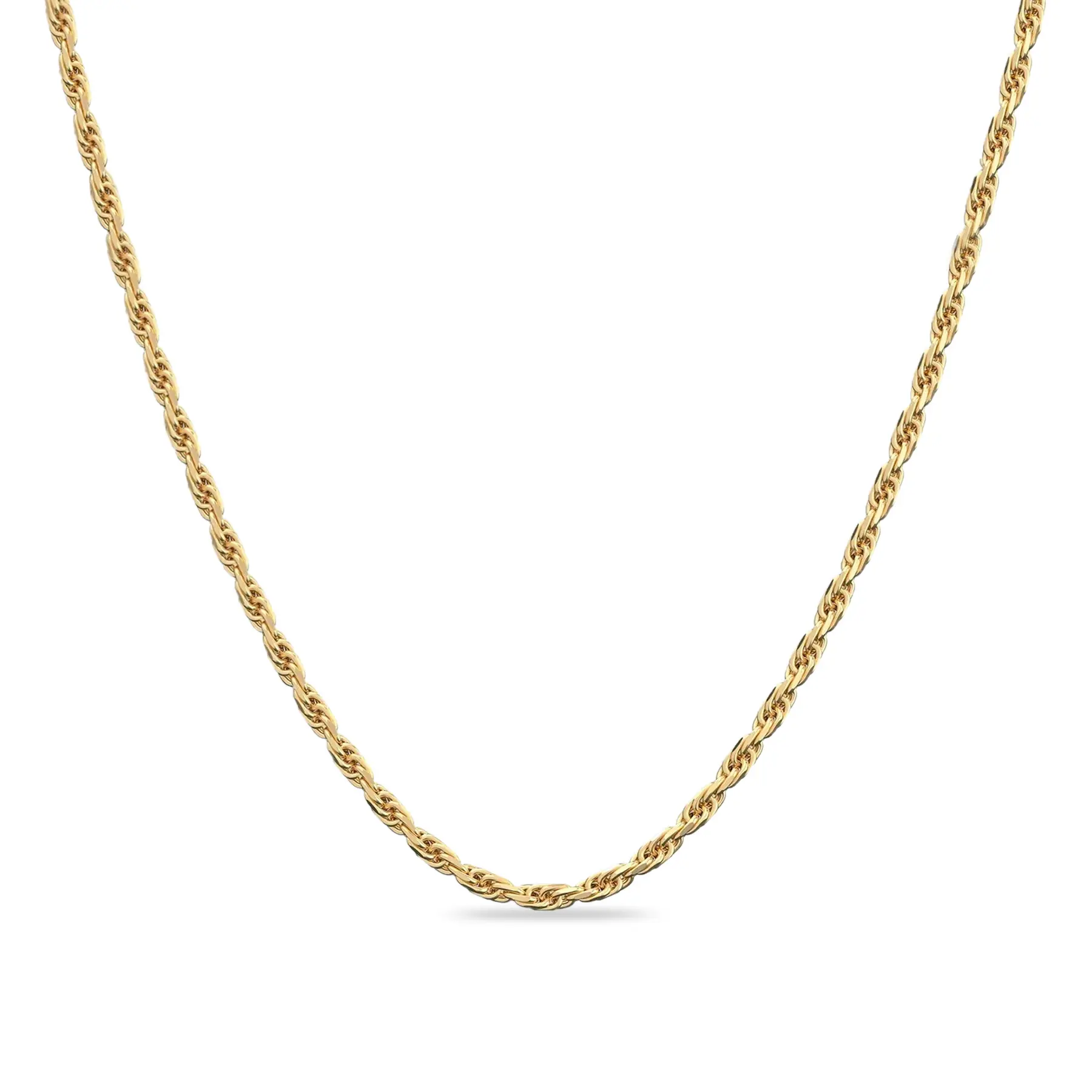 PASCAL Rope Chain Necklace 2mm for Women & Men Vintage Minimalist Jewelry