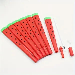 Watermelon Shaped Gel Pen (2 Counts), Cute Writing Pen, Creative Stationery for Students, Office Stationery & Supplies