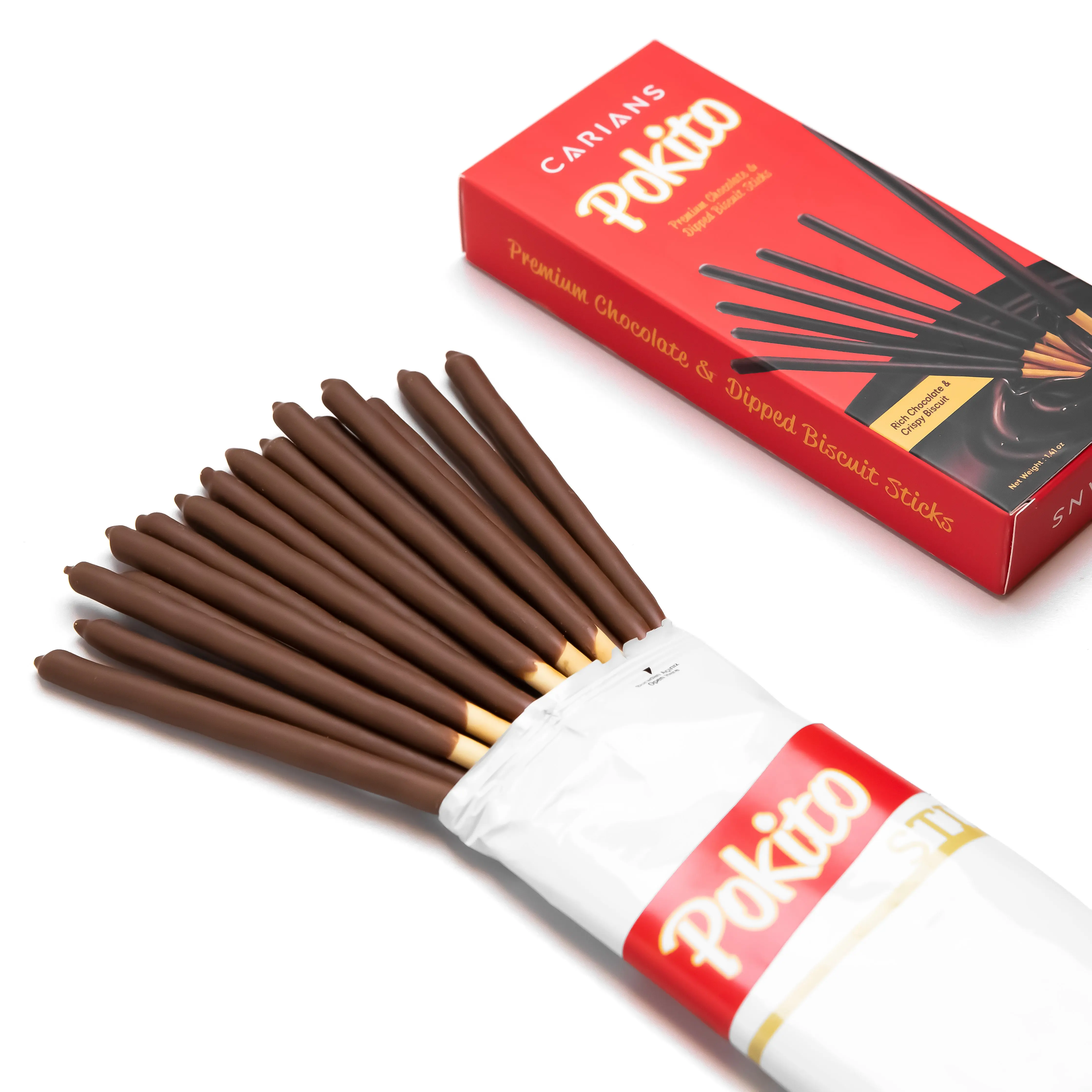 Pokito Chocolate & Dipped Biscuit Sticks (5 Pack)