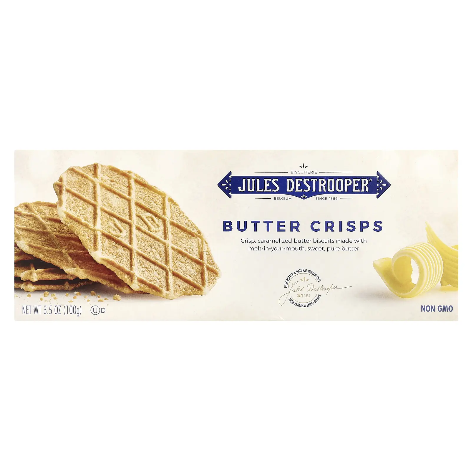 Jules Destrooper Butter Crisps Cookies, 3.5 oz (100 g) Jules Destrooper Butter Crisps Cookies, 3.5 oz (100 g)