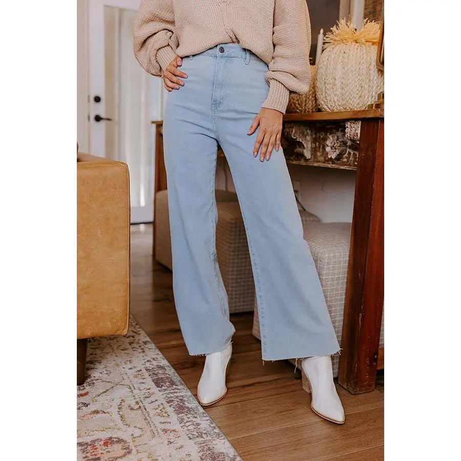 The Adriana High Waist Wide Leg Jean in Light Wash