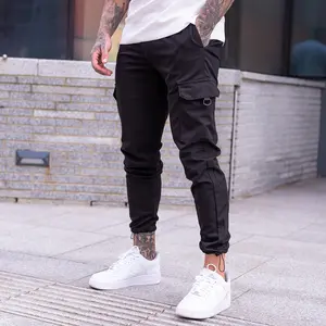 GINGTTO Mens Cargo Jogger Pants Drawstring Slim Fit Stretch Tapered Pants Causal Sweatpants Trousers for Men