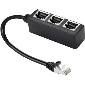 RJ45 Ethernet Splitter Cable, Y Splitter Adapter 1 to 3 Port Switch Adapter Cable for CAT 5/5e/6/7