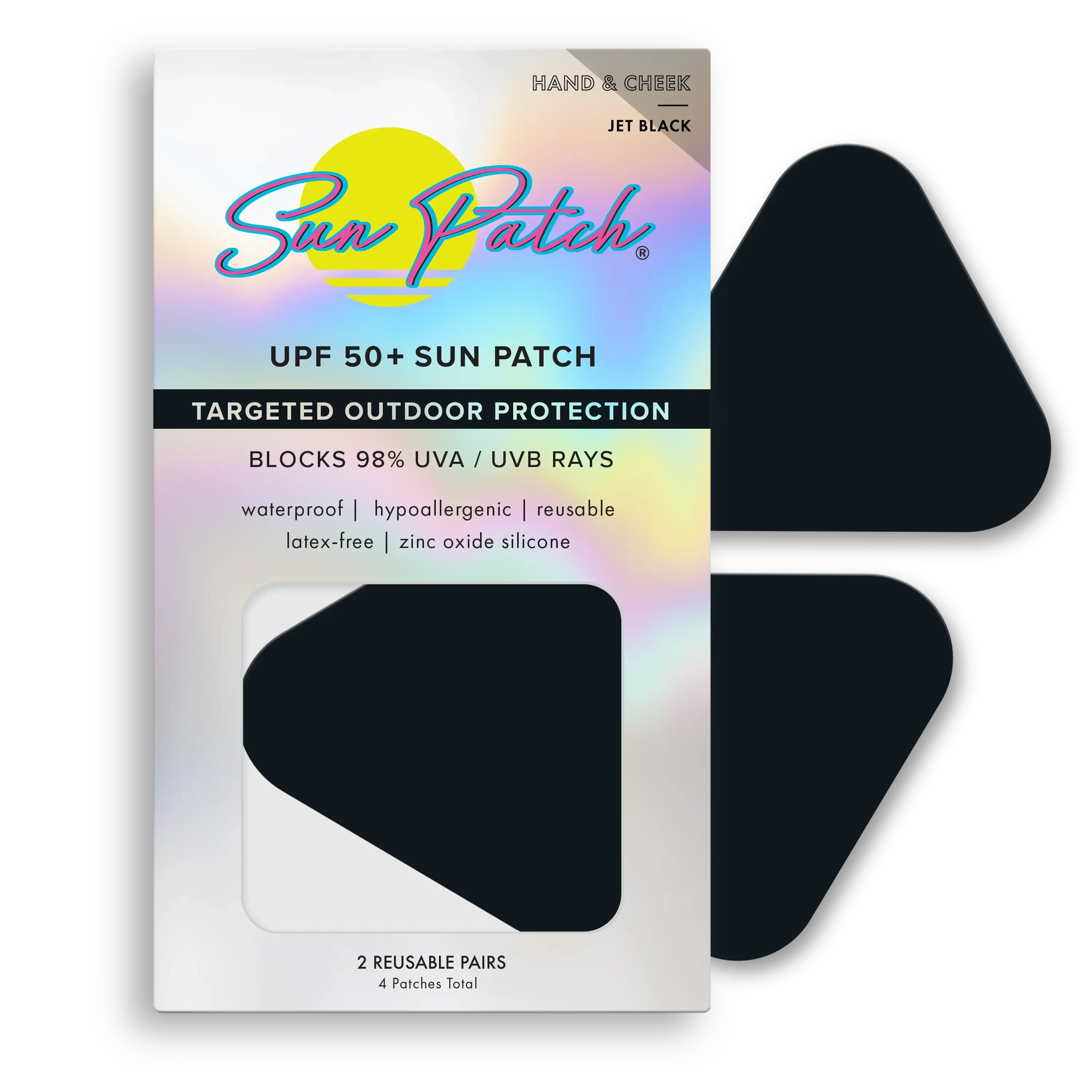 Sun Patch Hand & Cheek UV Protection UPF 50+ Targeted Outdoor Sun Defense for Delicate Skin Waterproof & Rub-Resistant Patented Material