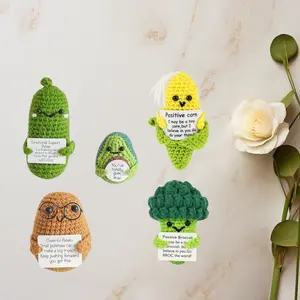 5 Pcs Adorable Positive Emotional Support Plush Cucumber Pineapple Corn for Comfort & Stress Relief - Ideal for Home, Office & Travel