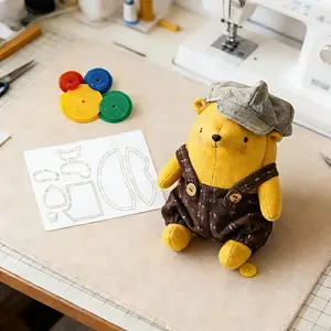 Small hedgehog patchwork hemming template with 4 hemming seam loops | Cream, an auxiliary drawing tool for patchwork sewing enthusiasts