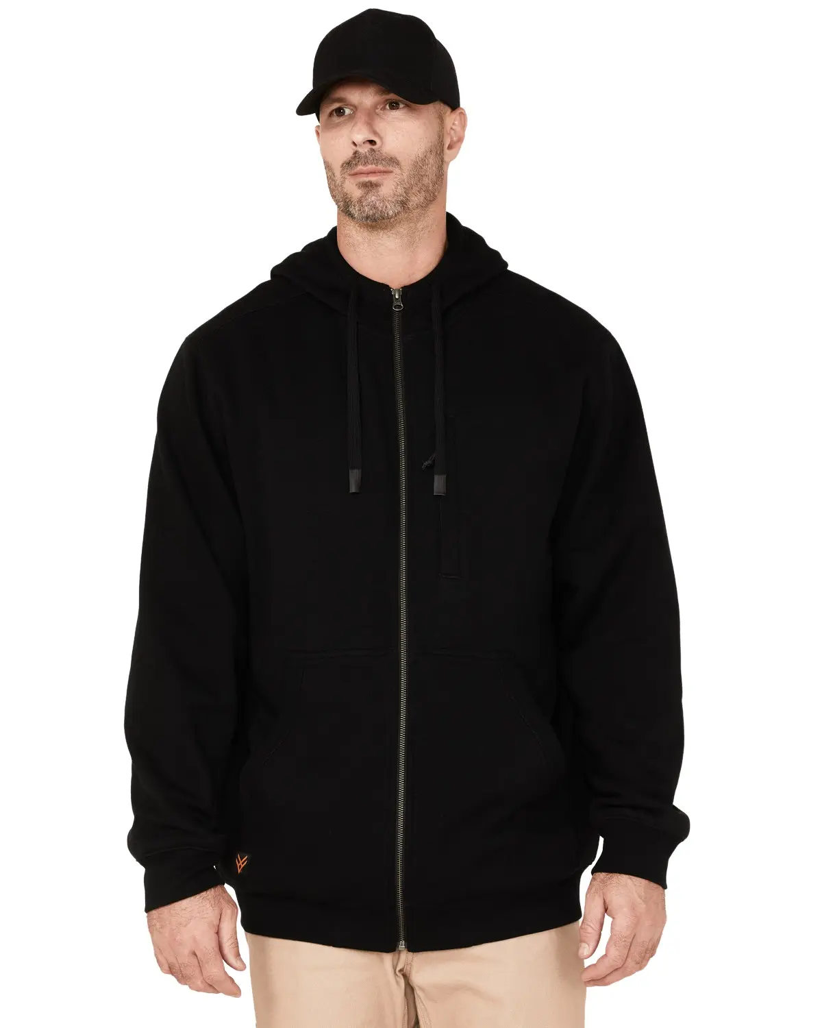 Hawx Men's Men'S Full Zip Thermal Lined Hooded Jacket Big And Tall - Hxfa22k61-Blk-Tll