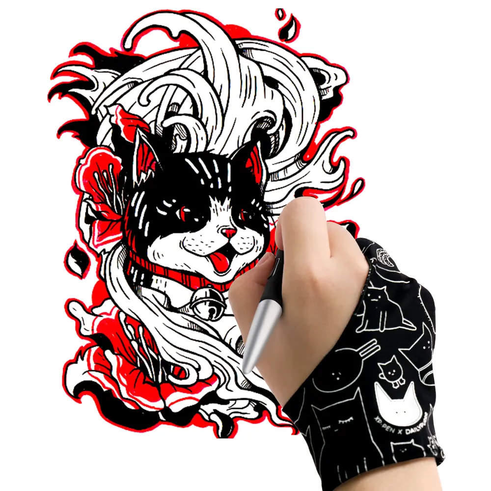 XPPen Universal Fit Drawing Glove - Touch-Sensitive, Professional Anti-Fouling for Graphics Tablets, Arts and Crafts Supplies