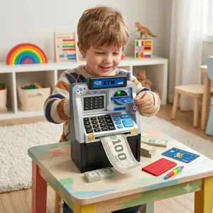 Magic Smart Piggy Bank with Mini Keypad, Automatic Money Roller Saving Box, Back to School Essentials Gift for Kids Boys Girls