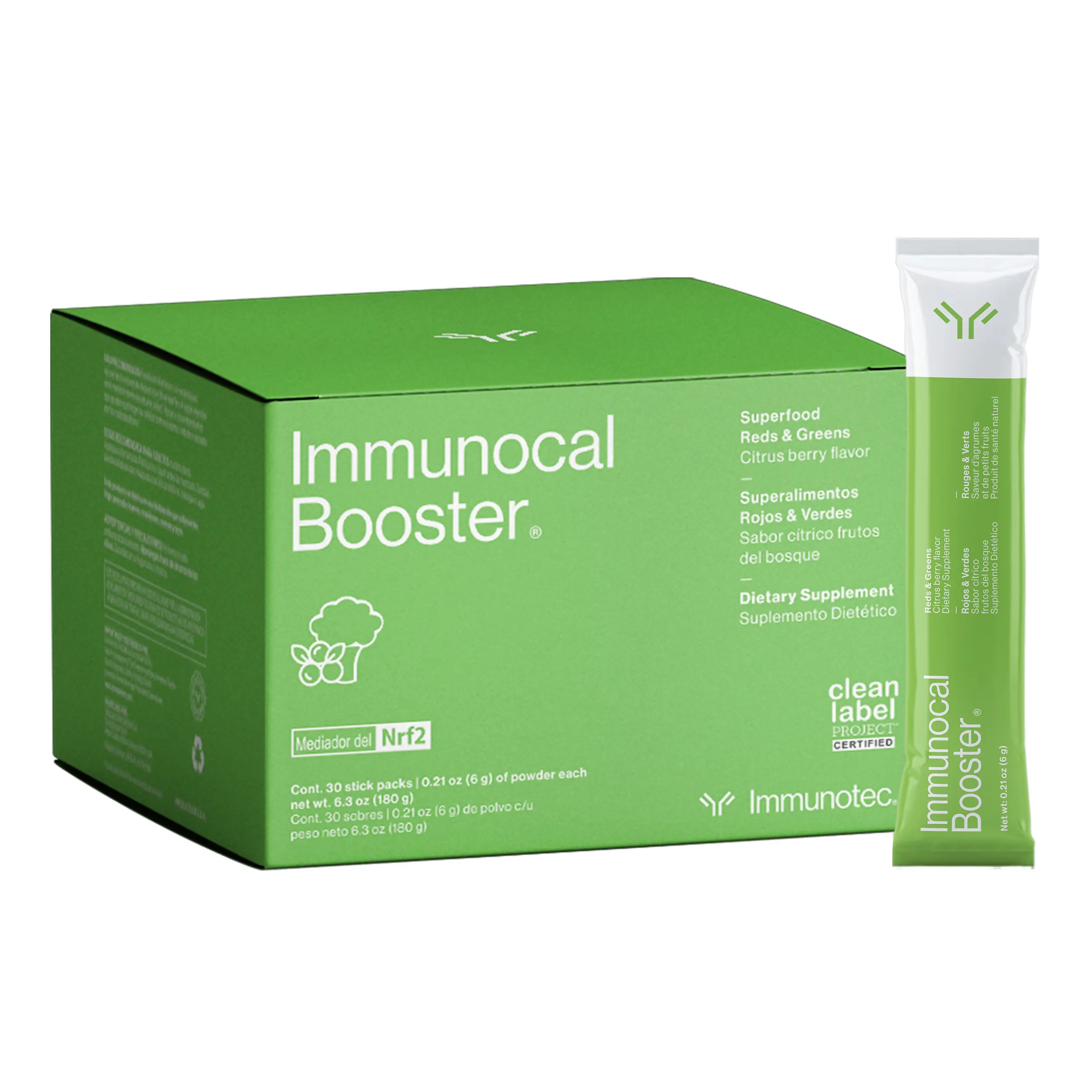 Immunocal Booster Nrf2 Activator Natural Dietary Vitamin Supplement - Sulforaphane, Selenium, 50+ Superfoods, Probiotics, Boosts Immunity, Activates Nrf2 Pathway, Enhances Antioxidants, Prolongs Antioxidant Activity, Energy, Detox Support (30 Servings)