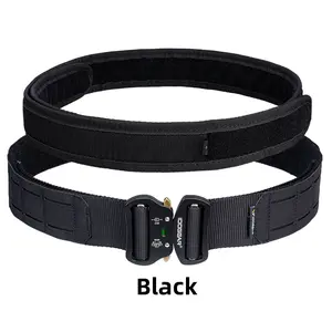 IDOGEAR 2 Inch Belt Quick Release Metal Buckle Laser-cut MOLLE Mens Belts 3415