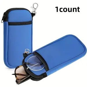 Portable Glasses Case, Glasses Storage Bag, Glasses Organizer, Glasses Case for Phone, Headphones, Glasses and Cards, Perfect Gift, Sunglasses Holder Clip