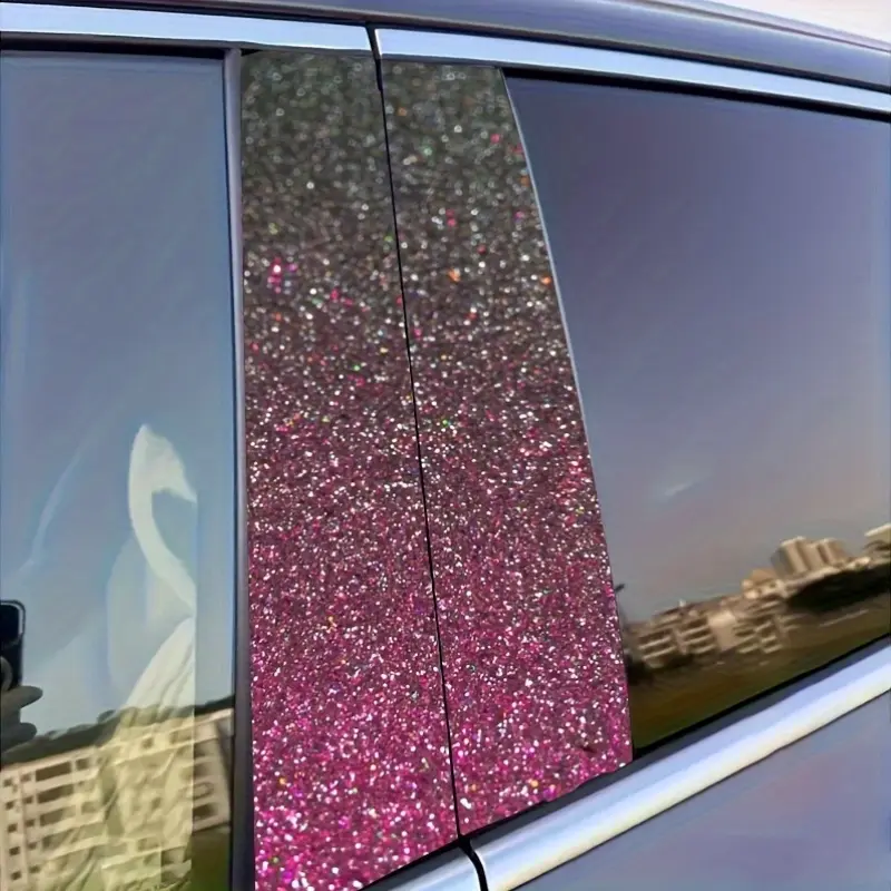 2 pieces of shiny car stickers, easy to tear and stick B-pillar protective decals, car B-pillar decal accessories, Decal for cars, Automotive Decals, Automobile Decals, Vehicle Exterior Decoration